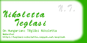 nikoletta teglasi business card