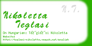 nikoletta teglasi business card
